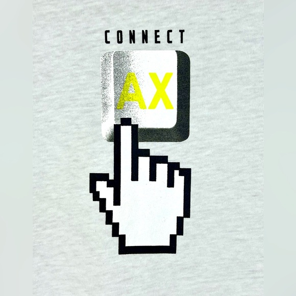 ARMANI EXCHANGE CONNECT T-SHIRT IN WHITE - Picture 2 of 5